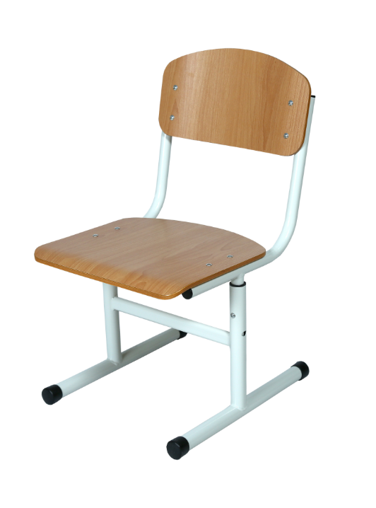 Т-подібний учнівськ. стілець, АНШАР ГРУП (132182) ростова група №3-6, 385х430-440х(745)775-855 мм, лаковe покриття фанери, каркас посилений круглою трубою